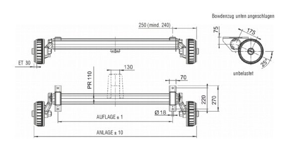 Bremsachse Alko 1800/1800-5 2361 PlusTandem Vorne – Bild 2