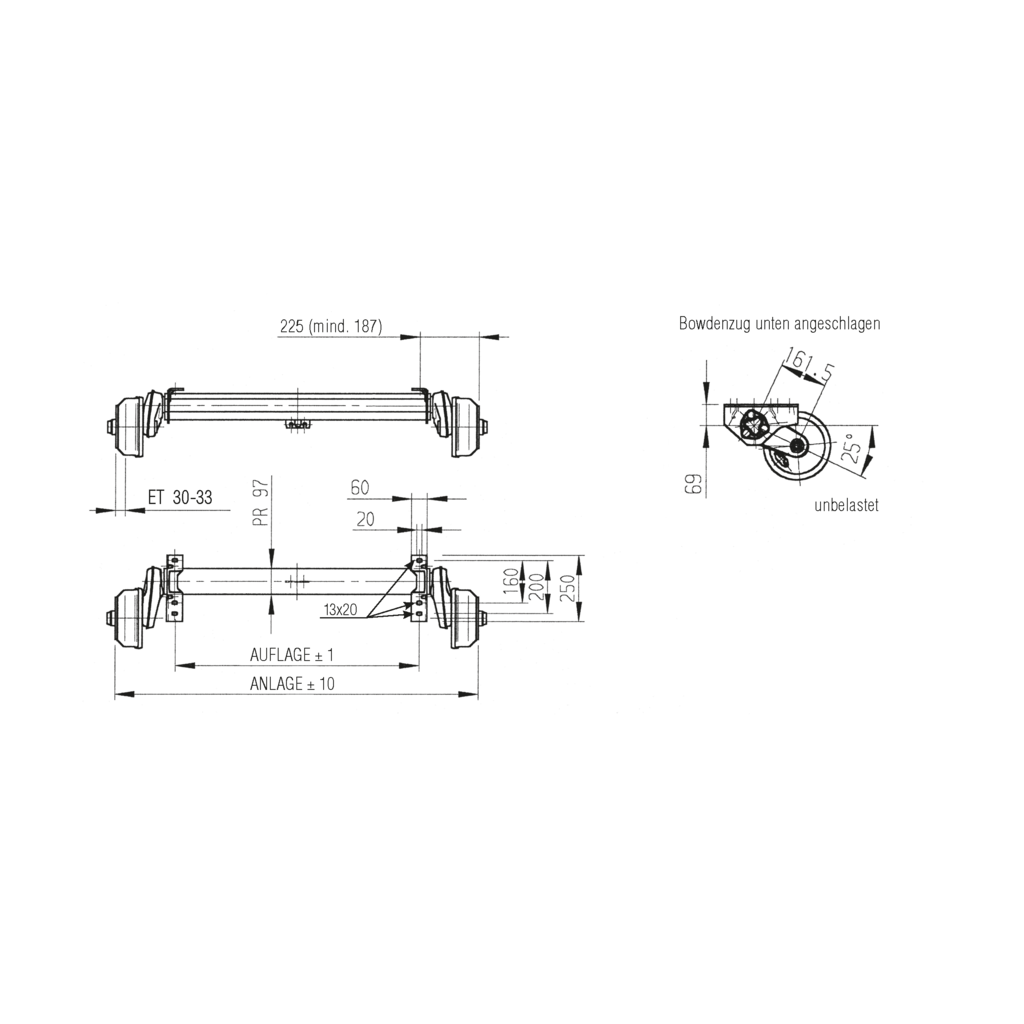 Bremsachse Alko 1350/1625-5 2051 Plus – Bild 3