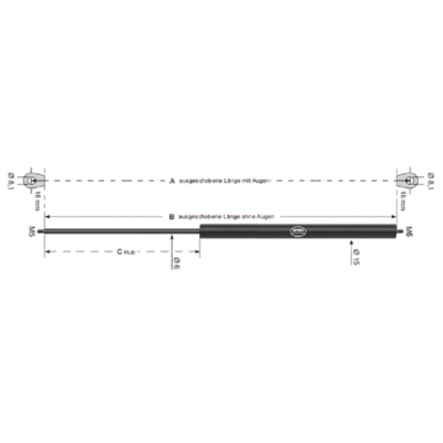 Gasfeder  6 A471 E439 H200 -350N FA