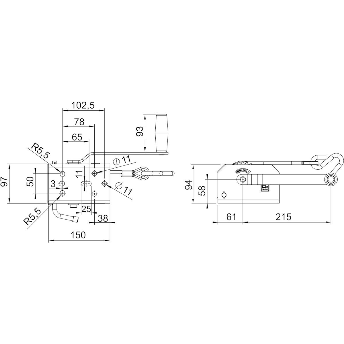 Seilwinde 250kg Alko mit 6.0m Seil – Bild 3