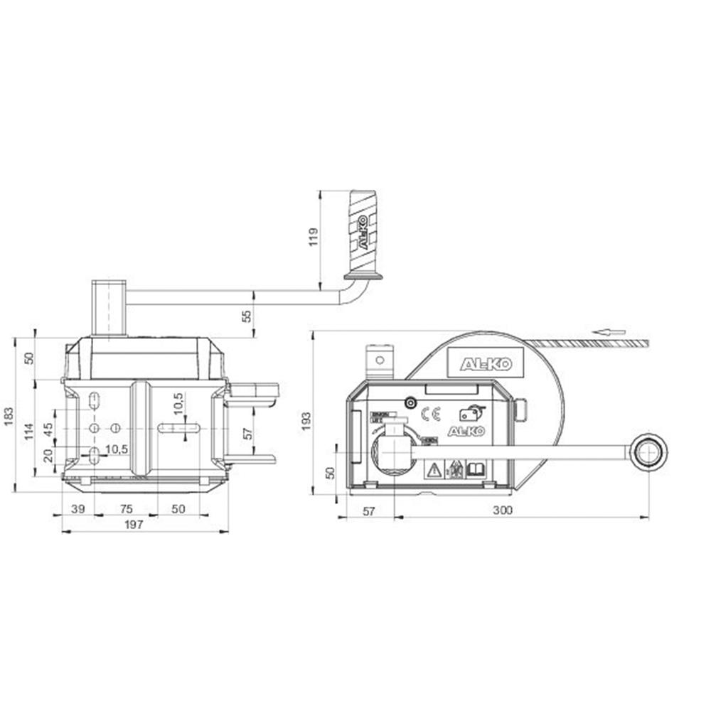 Seilwinde 900kg Alko Typ 901A Plus – Bild 3