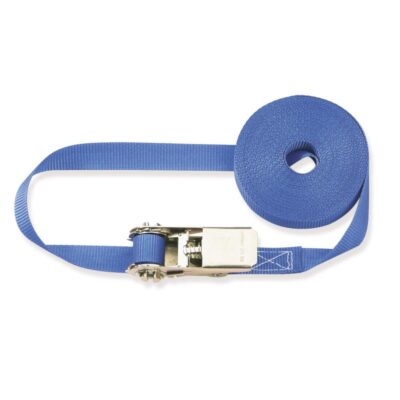 5 Cinghie Di Fissaggio 1m X 25mm, Portata 250kg, Con Fibbia A Leva, Made In Germany