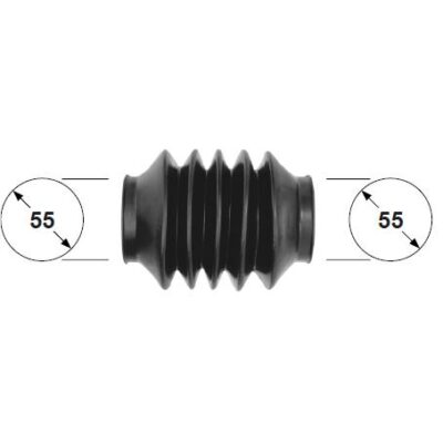 Faltenbalg Alko 2.8VB/1C 55/55mm 5-Falten