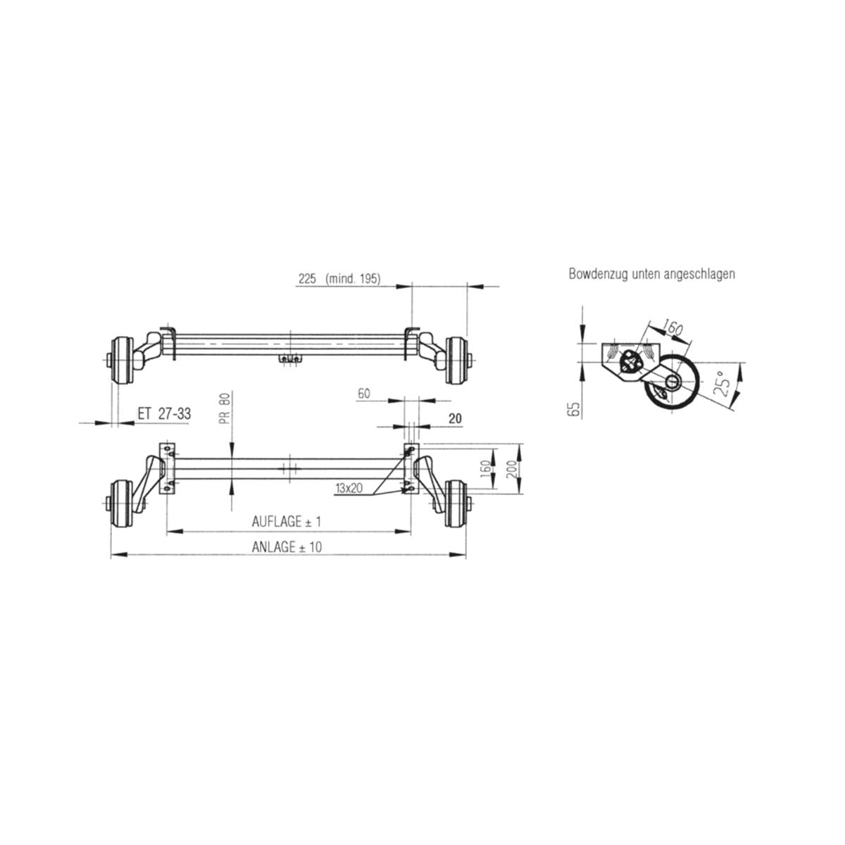 Bremsachse Alko 900/1000-4 1637 Basic – Bild 2