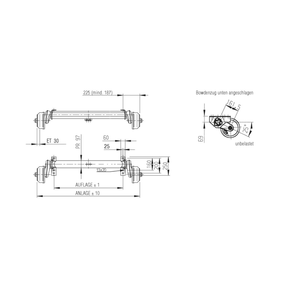 Bremsachse Alko 1350/1500-5 2051 Basic – Bild 2