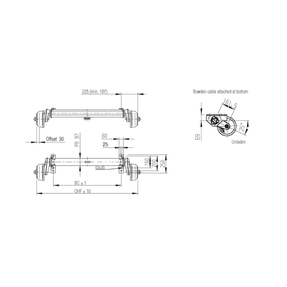 Bremsachse Alko 1500/1250-5 2051 Basic – Bild 3