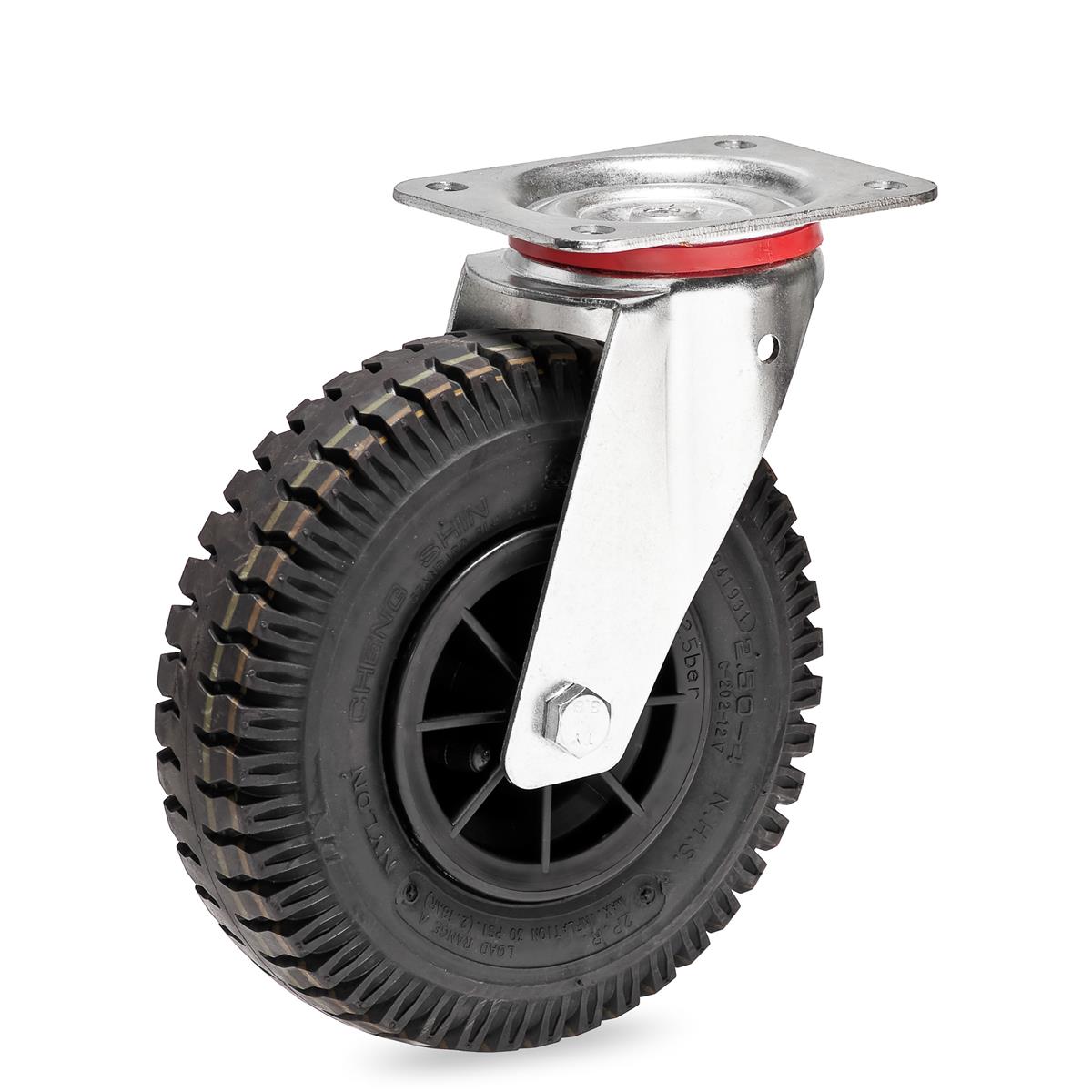 Lenkrolle 2.50-4 4 Luft KU schwarz 80kg (11)