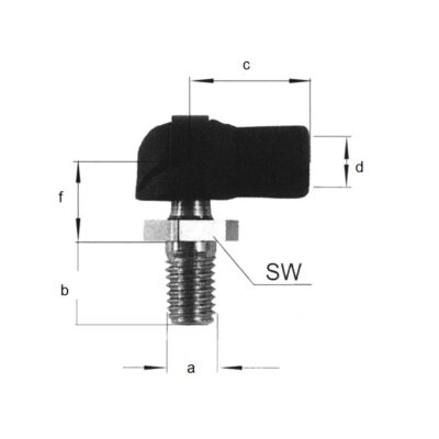 Winkelgelenk M8/M8 A18 Kunststoff S FA