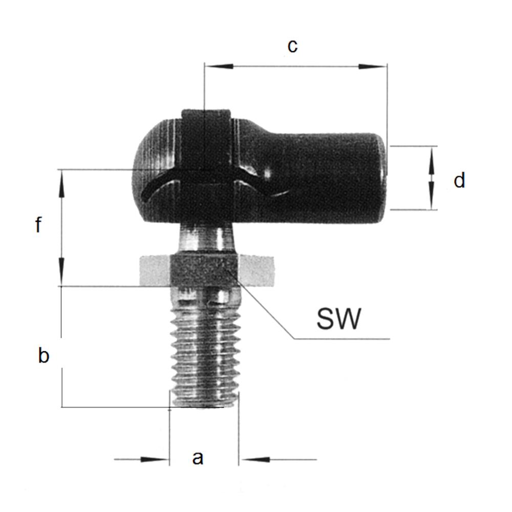 Winkelgelenk M5/M8 A19 Stahl S