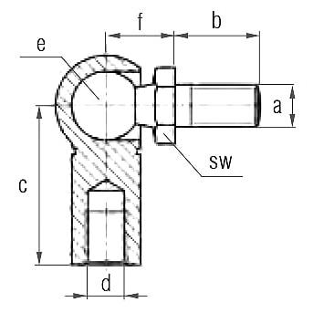 Winkelgelenk M6/M6 A19 Stahl CS FA – Bild 2